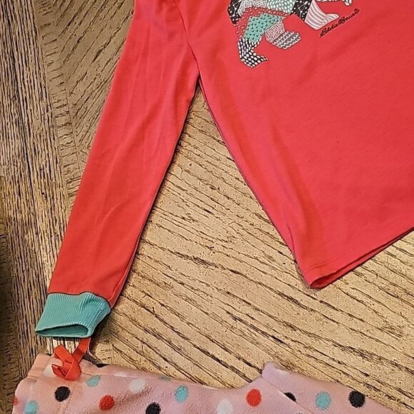 Eddie Bauer bear Cozy pj set girls 7/8 - Picture 3 of 12